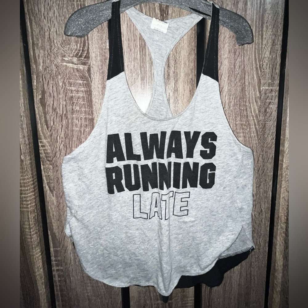 Victorias Secret Pink- Sayings Racerback Tank Top ~Sz S~